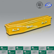 Желтый гробы люкса отличное качество австралийского стиля шкатулка A30-GSF